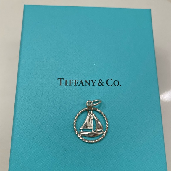 Retired Tiffany & Co. Twist Sailboat Charm - Picture 1 of 3